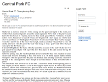 Tablet Screenshot of centralparkfc.com